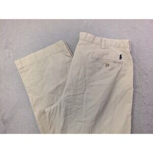 Polo Ralph Lauren Preston Pant Khaki Cotton Men's Size 36x32 Flat Front Chinos